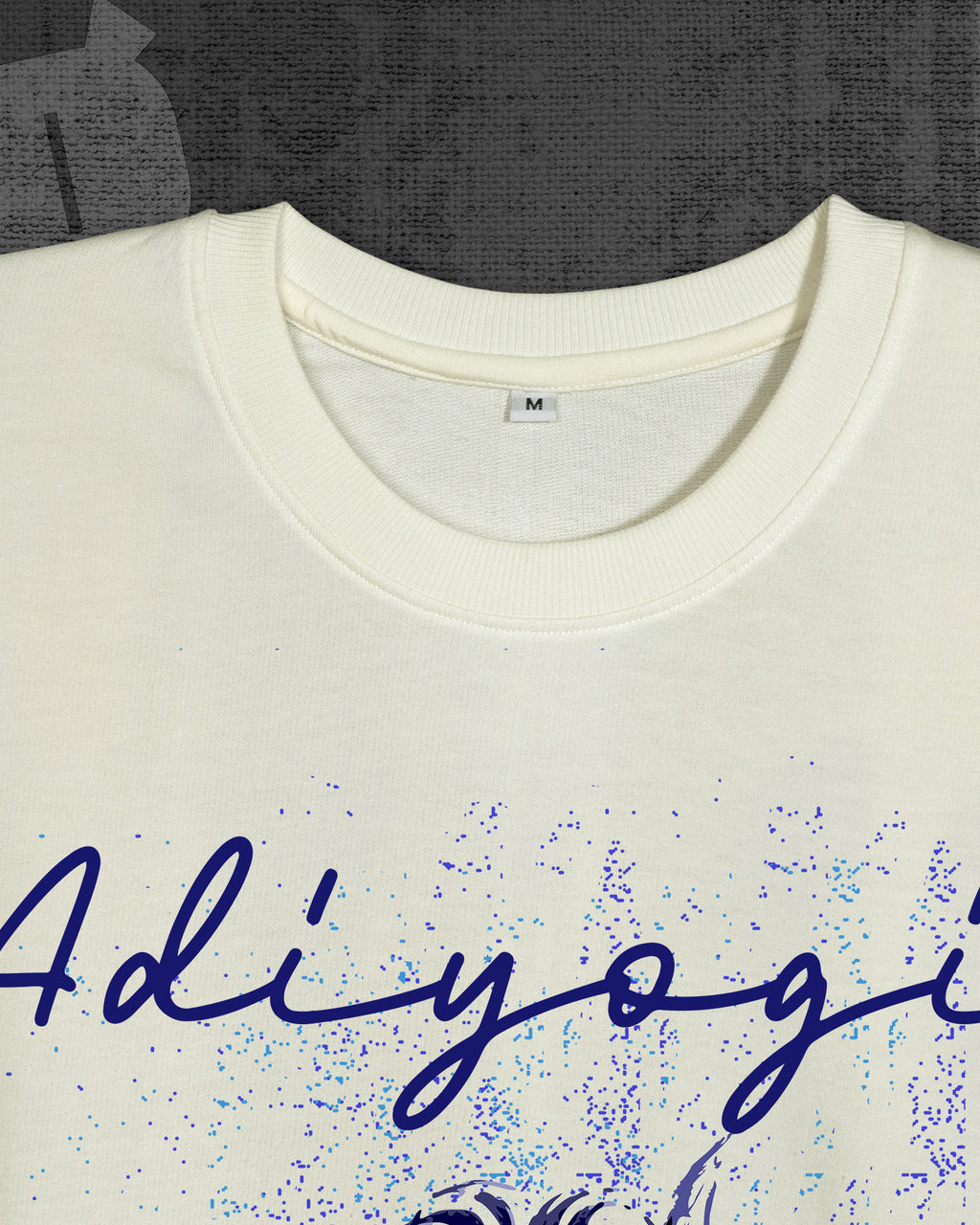 Adiyogi  Front Print Oversize T-shirt  detail