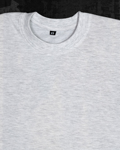 Basic Melange White Classic Fit T-shirt
