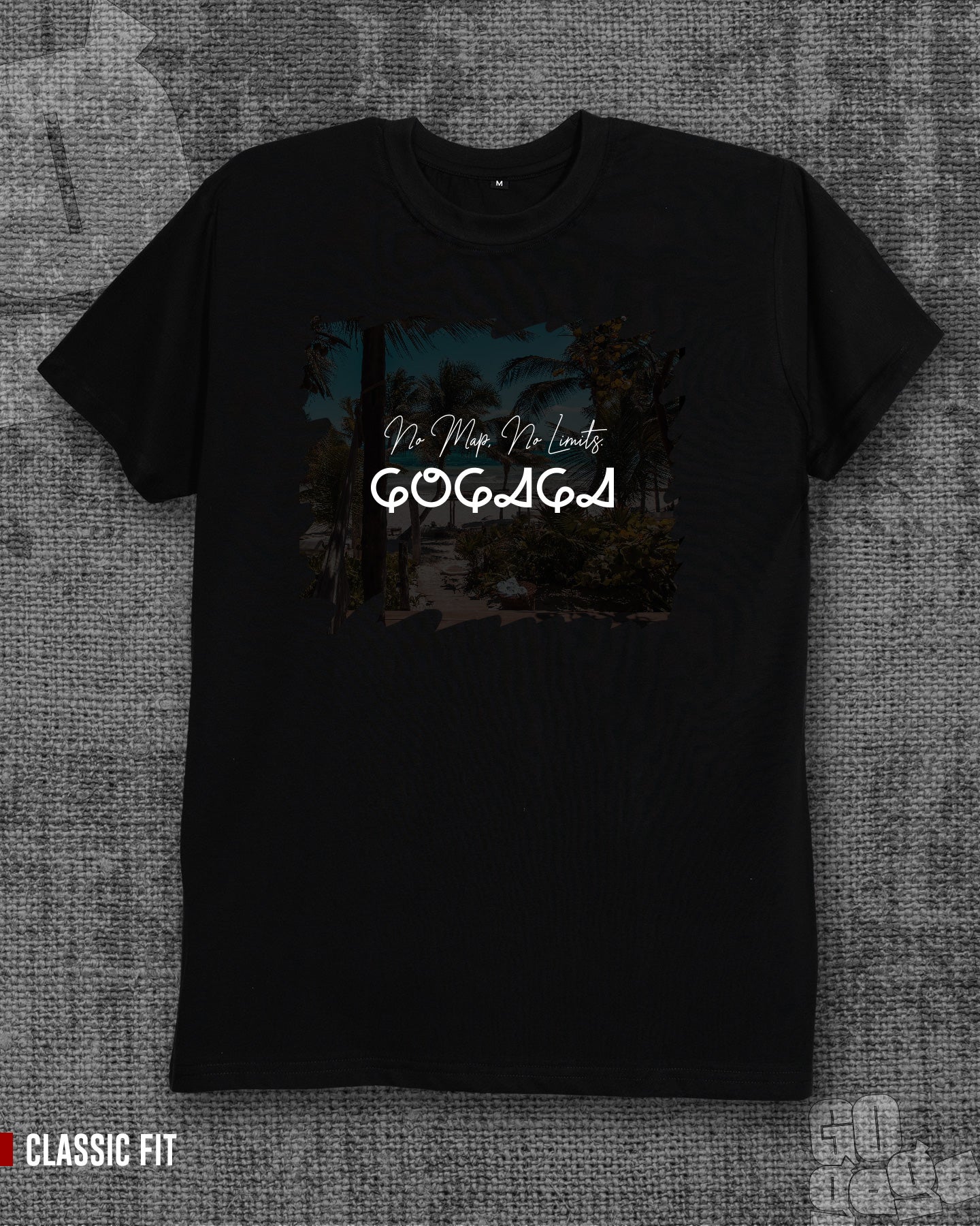 No map, No limits Black Regular Fit T-shirt