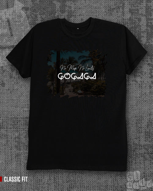 No map, No limits Black Regular Fit T-shirt