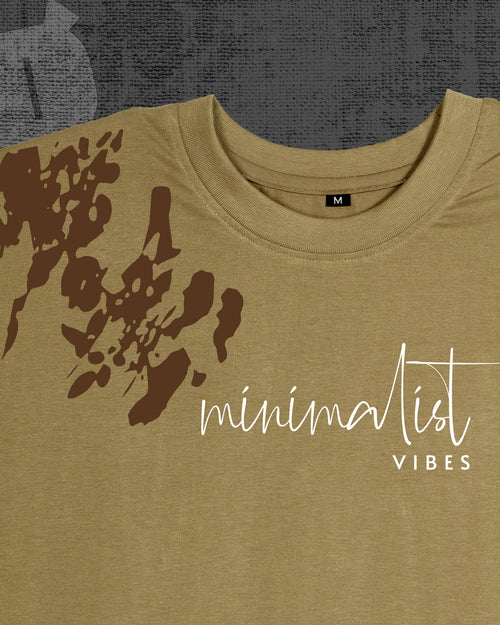 Minimalist vibes Dark Beige Classic Fit T-shirt