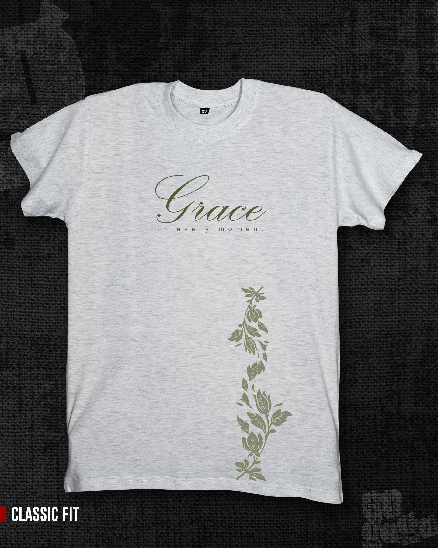 GRACE Melange White Regular Fit T-shirt