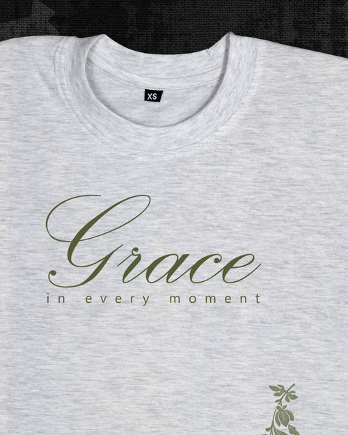 GRACE Melange White Regular Fit T-shirt
