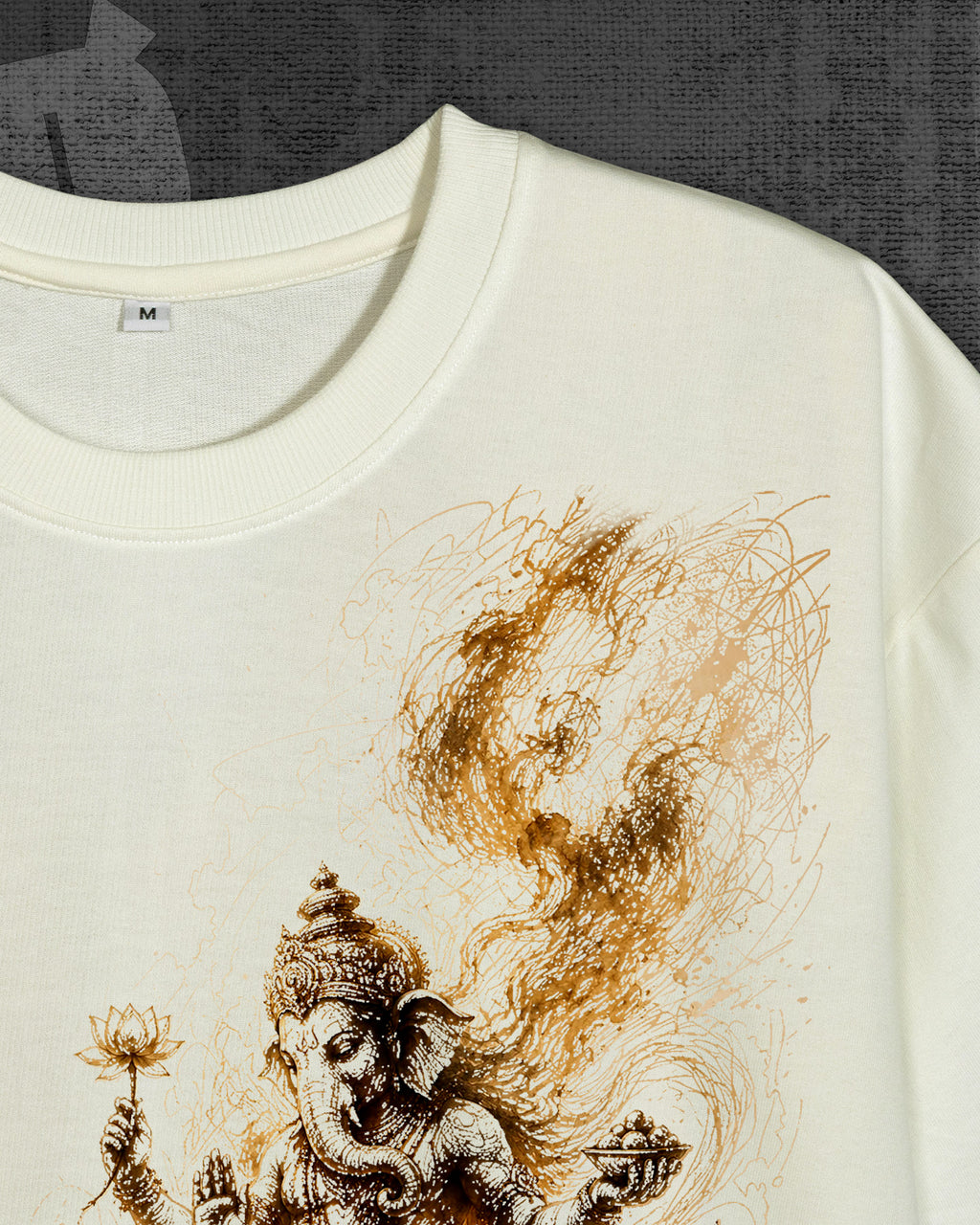 Ganpathi front side details print T-shirt