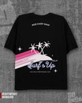 Surf's Up  Black Heavyweight Oversized T-shirt