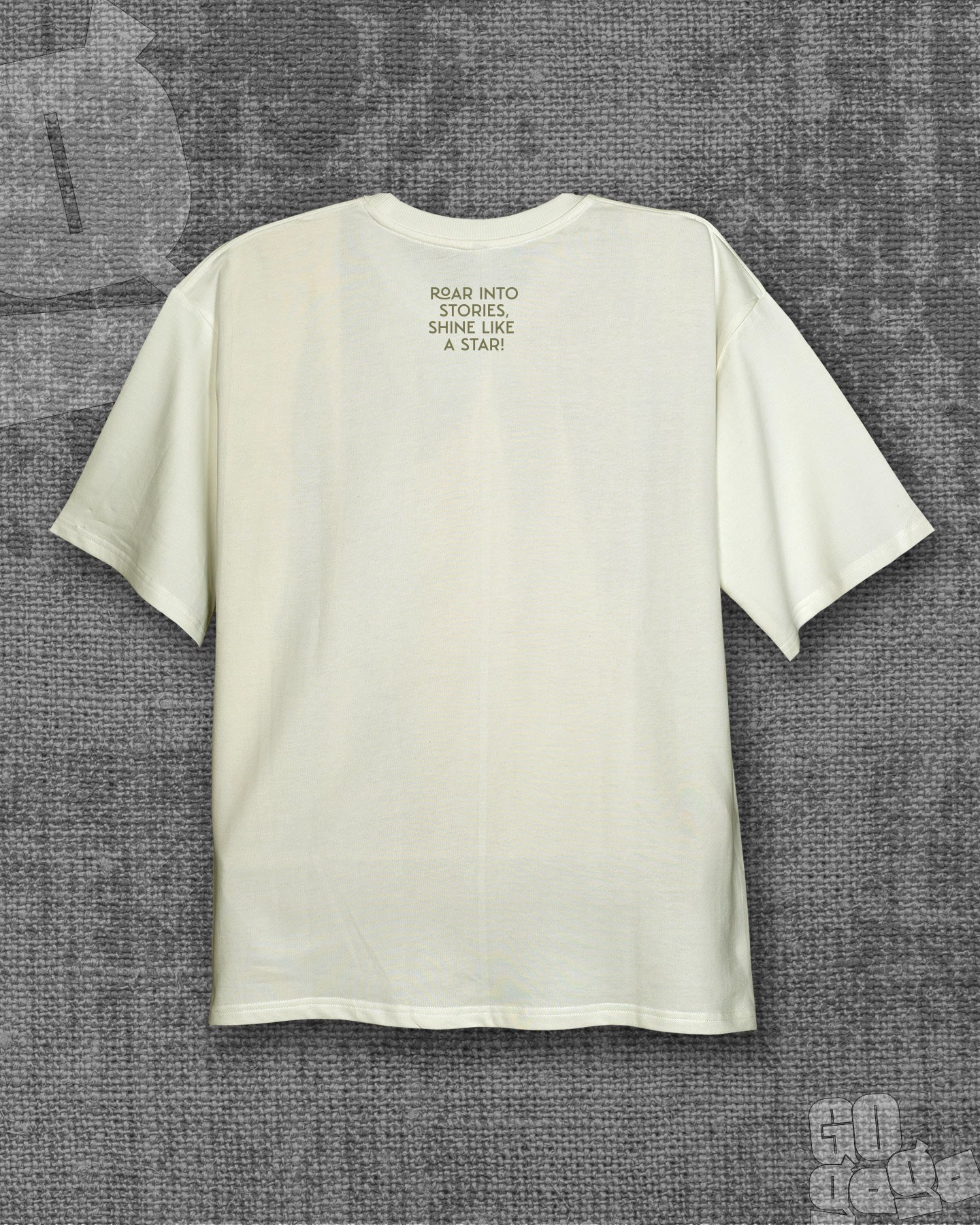 Roar into Stories Off white Heavyweight Oversized T-shirt