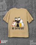 Be Different Light Beige Heavyweight Oversized T-shirt
