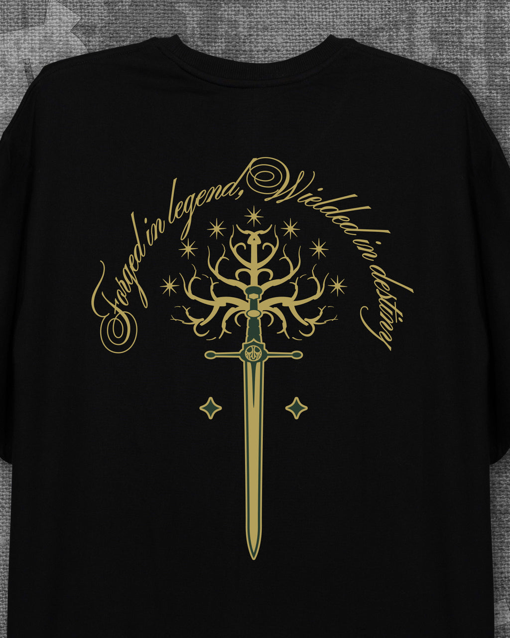 Forgend in legend Black Oversized T-shirt