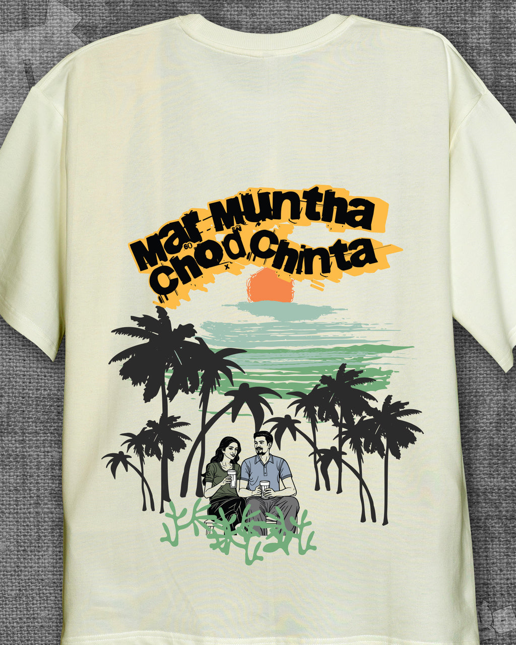 Mar Muntha Chod Chinta Off-white Oversized T-shirt